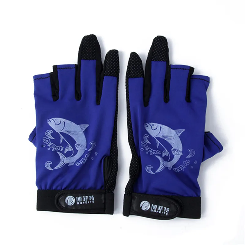 Мужские противоскользящие перчатки с 3 половинными пальцами, противоскользящие перчатки для рыболовной удочки, смесь хлопка, новинка, высокое качество, новинка