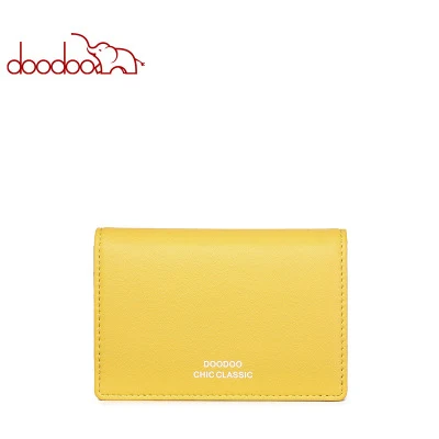 

DOODOO Women Wallets Small Fashion Brand Leather Purse Women Ladies Card Bag For Women 2018 Clutch Female Purse Money Clip