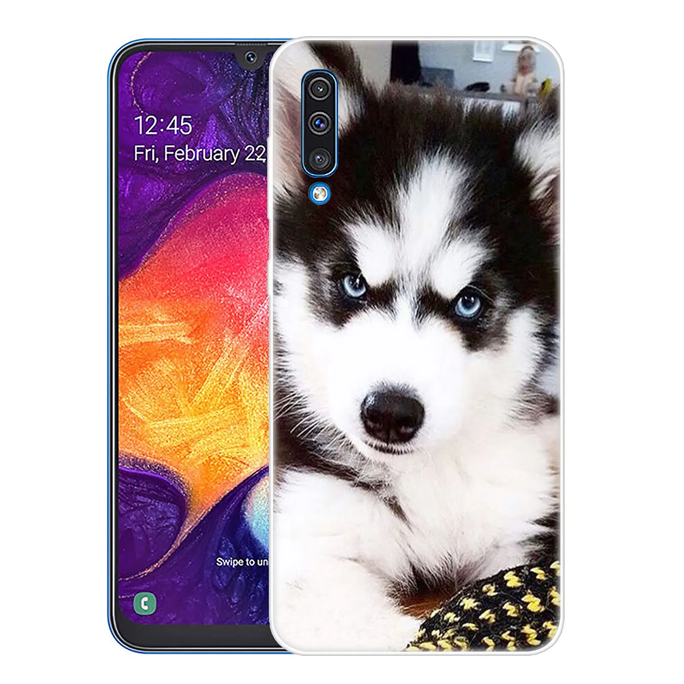 Твердый прозрачный чехол для телефона Lavaza Animal Husky puppy Samsung Galaxy A10 A20 A30 A40 A50 A60 A70 M40 M30
