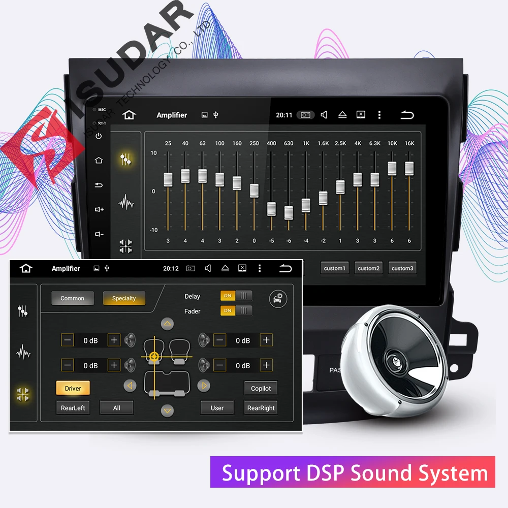 Clearance Isudar Android 9 2 Din Car Multimedia Player For MITSUBISHI/OUTLANDER 2007-2012 Auto Radio GPS Navigation Video Audio DSP DVR FM 3