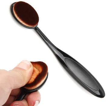 Pro Face Oval Makeup Brush Foundation BB Cream Flawless Base Powder Puff Blusher Cosmetic Toothbrush Shaped Cleaning Beauty Tool