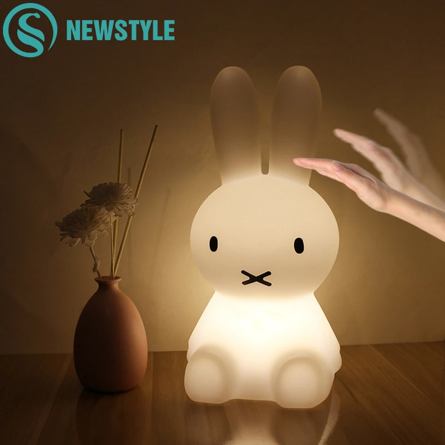 

H28CM Dimmable Bunny Rabbit Lamp Led Night Light USB for Children Baby Kids Gift Animal Cartoon Living Room Decoration