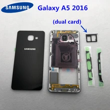 Новинка A3 A5 A7 Задняя крышка батареи передняя средняя рама для samsung Galaxy A310 A510 A710 полный корпус