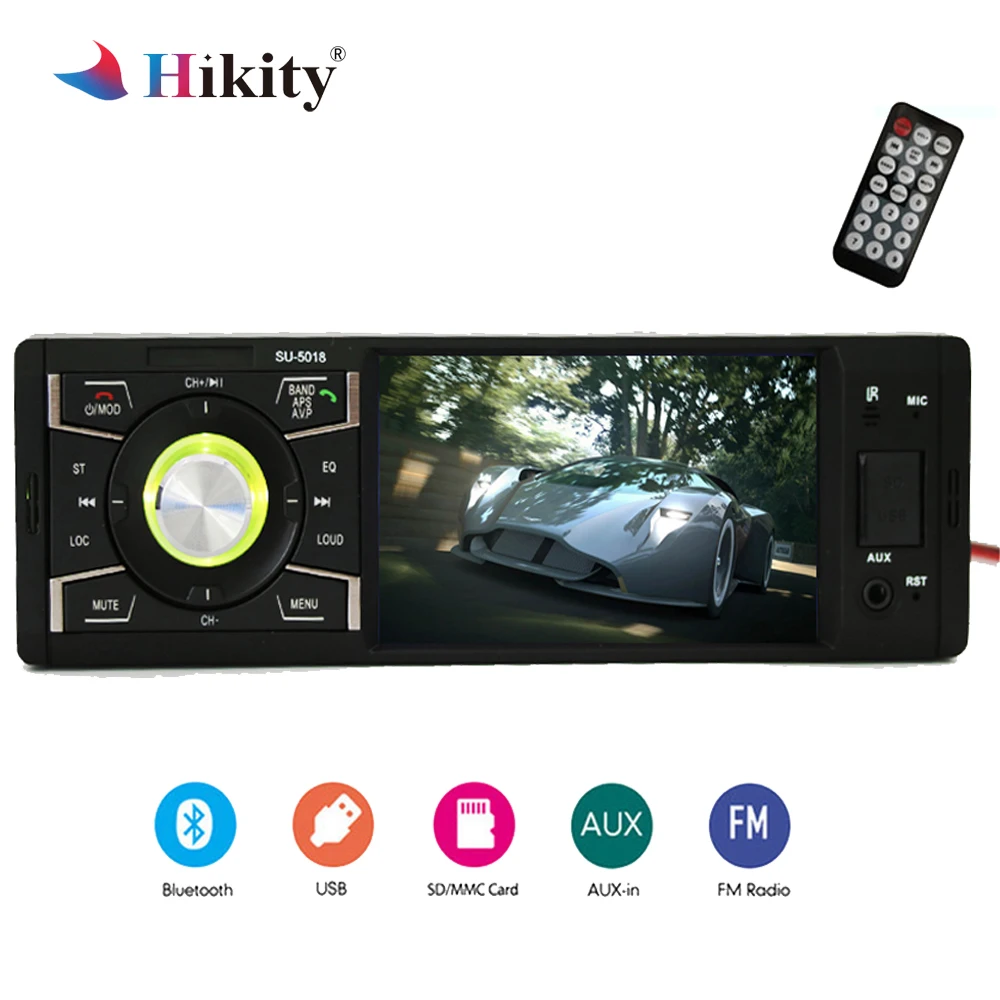 

Hikity Autoradio 1 din Car Radio Audio Stereo Multimedia MP5 Player Bluetooth FM Receiver USB AUX-IN SD Support Rear View Camera