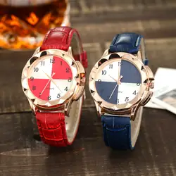 Бренд vansvar lusuy простые часы кожаный ремешок для часов для подарка особенности четыре квадрата цифровой циферблат женские часы кварцевые