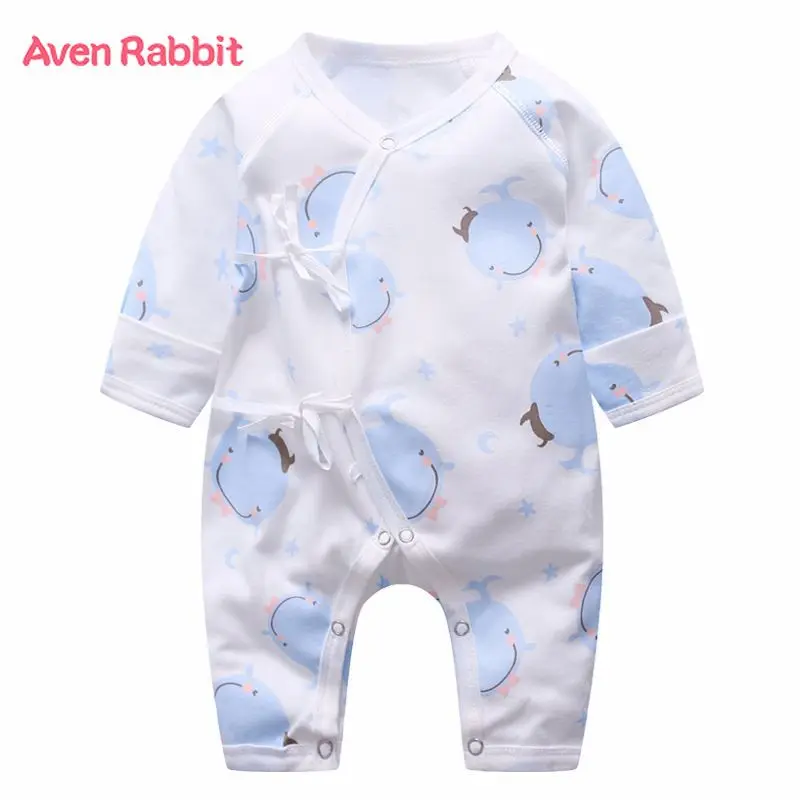 Aven/Одежда для новорожденных с кроликом, хлопковый костюм, милая одежда для маленьких девочек, весенне-Осенняя детская одежда с бабочками, боди для младенцев