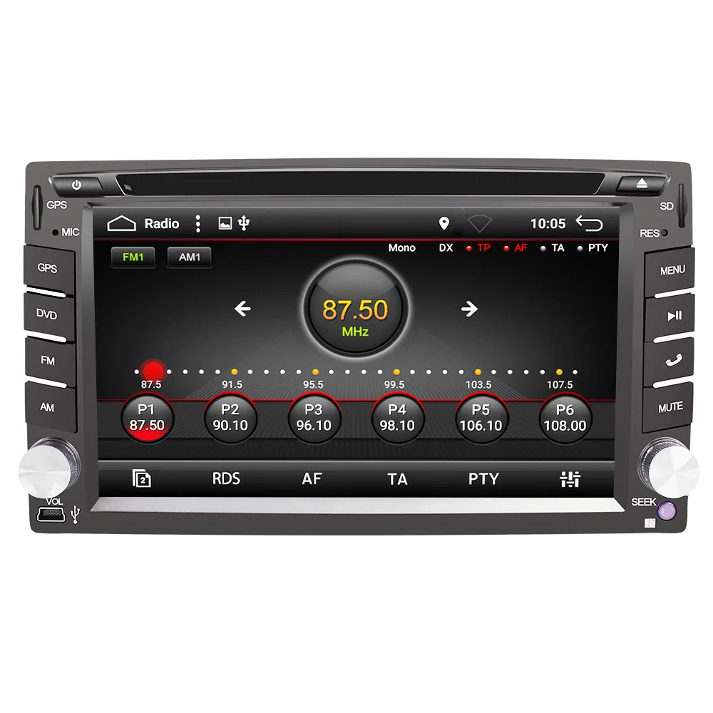Eunavi Universal 2 Din Android 8,1 reproductor de Dvd del coche GPS + wifi + bluetooth + radio + Octa Core + ddr3 + pantalla táctil capacitiva + estéreo del coche