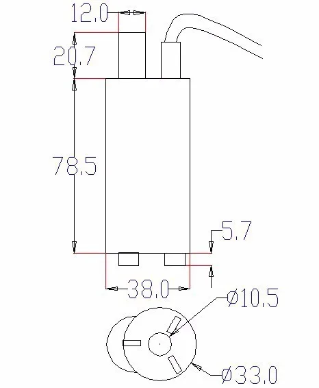 1.2A DC 6-12V микро погружной двигатель водяной насос 14л/мин 600л/ч 5 м 5,5x2,1 мама