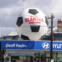 10 футов на крыше гигантские надувные футбольный воздушный шарик для спортивной рекламы