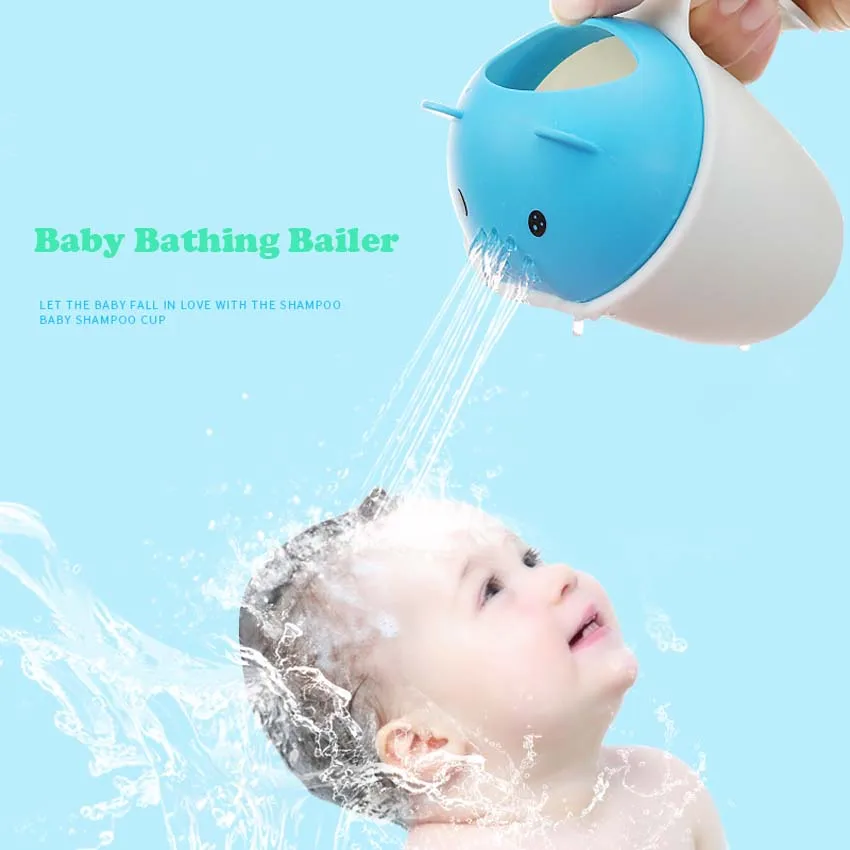 New Suit head Shape Baby Bath Cups Baby Shampoo Cup Children Bathe