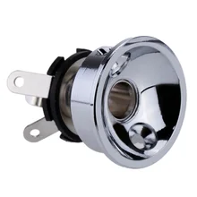 Новая высококачественная металлическая Серебристая 6,35 мм/1/" розетка, Выходная панель для электрогитары Telecaster с крепежными винтами