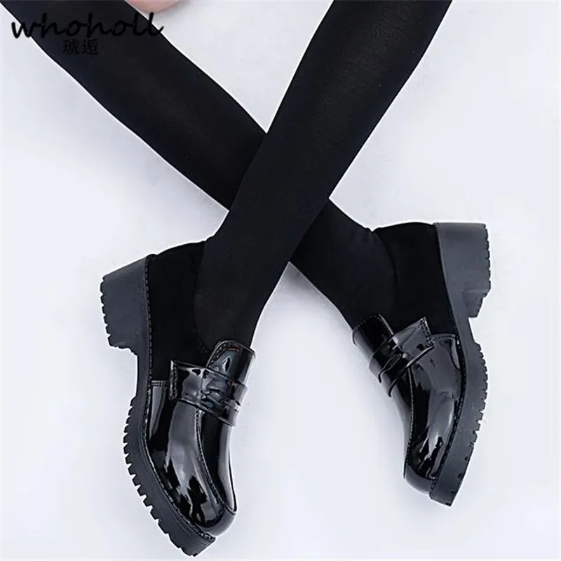 Uwabaki/форменная обувь для женщин и девочек; обувь для костюмированной вечеринки с круглым носком в японском стиле; Цвет черный, коричневый; обувь на резиновой подошве