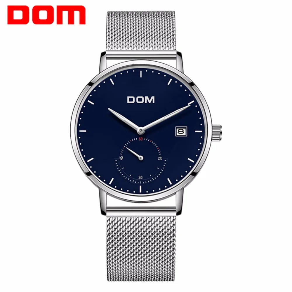 

Watch Men DOM Top Brand Luxury Business Calendar Waterproof Unique Fashion Casual Sports Quartz Watches boy student Clock M-307