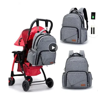 

Maternity Mommy Bags Zipper Large Capacity Travel Backpack For Mothers Nursing Diaper Bags Baby Nappy Bag With Stroller Straps