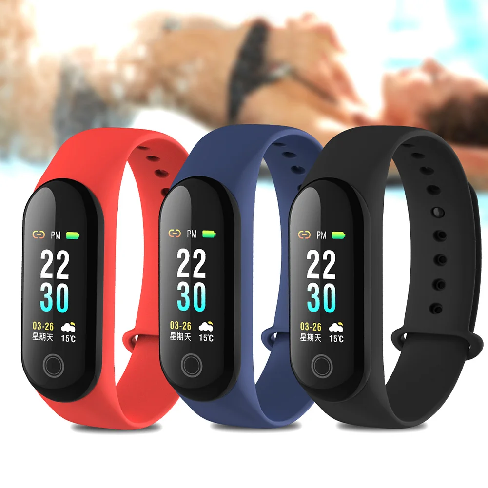 Sports Smart Bracelet IP67 Wristband Heart Rate Monitor Blood Pressure