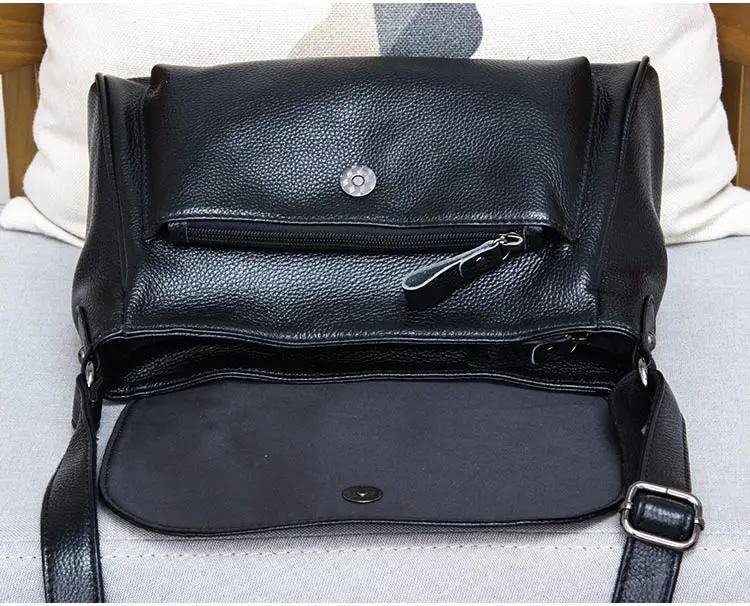 compras das senhoras bolsa de couro genuíno