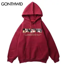 GONTHWID Freedom democry; толстовки с принтом для мужчин; коллекция года; уличная Толстовка в стиле хип-хоп; повседневные Модные топы с капюшоном