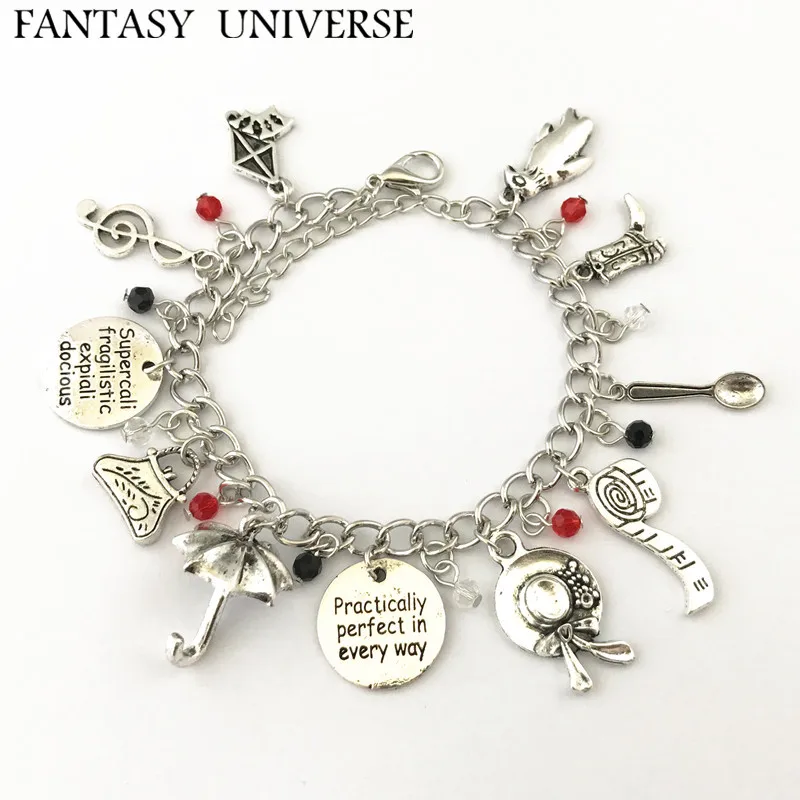 

FANTASY UNIVERSE Free shipping 20pc a lot Mary poppins charm bracelet SZWKSJ02
