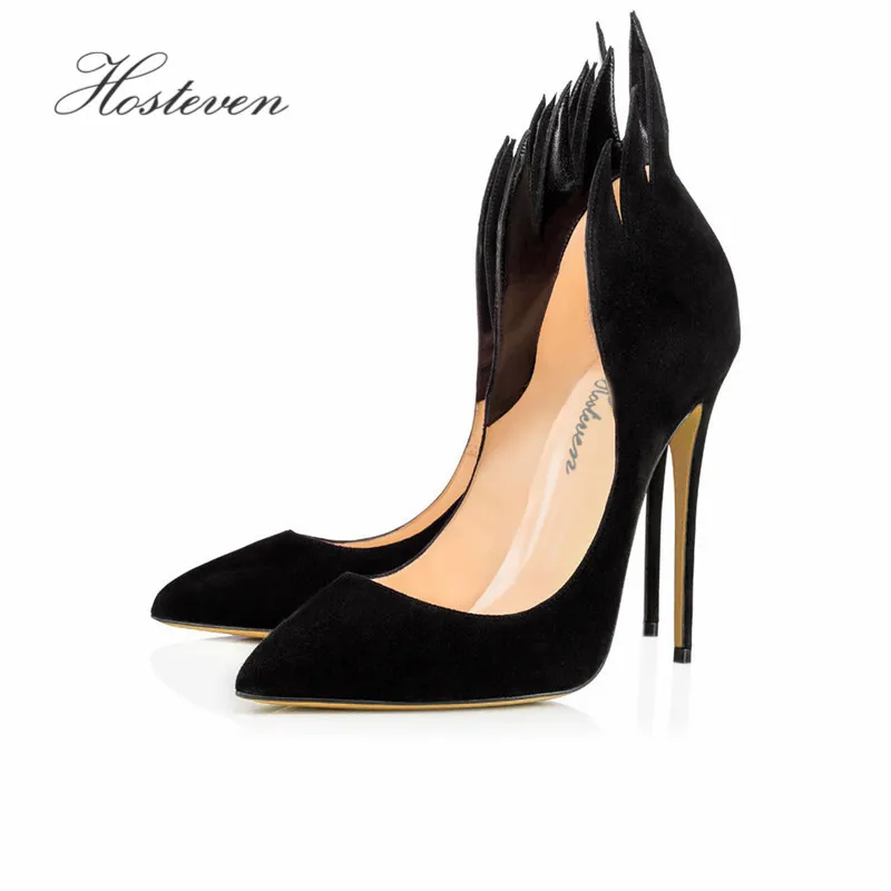thin black heel