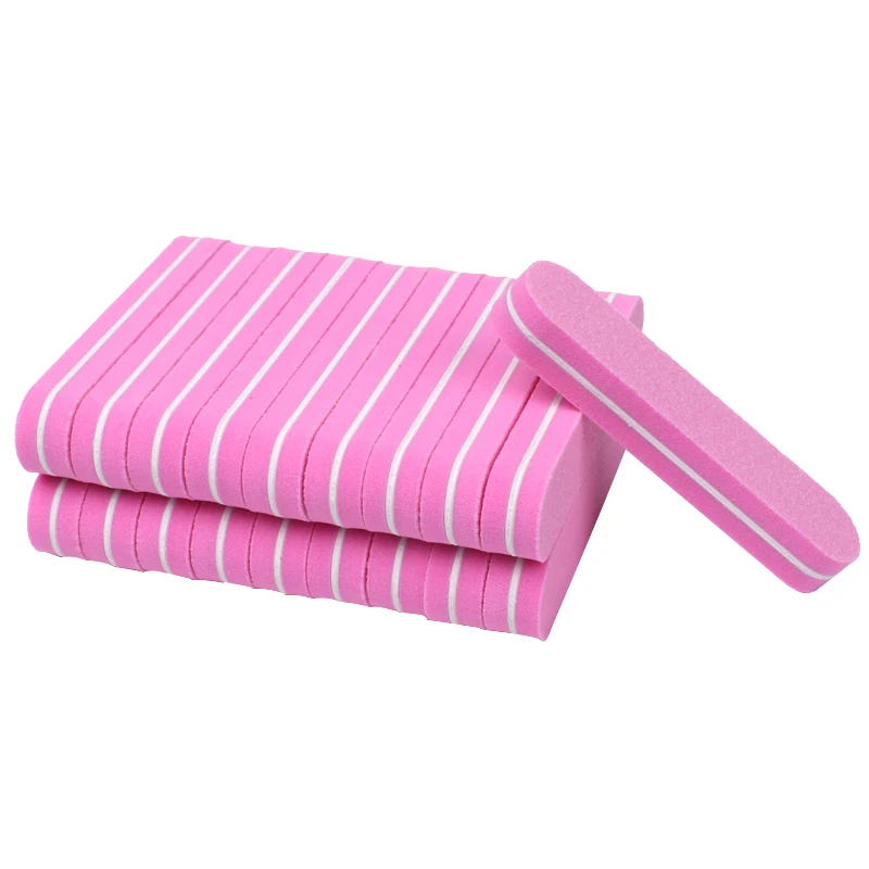 Bloco de Lixamento da Esponja de Moagem de Polimento Ferramenta da Arte do Unha Rosa uv Gel Unha Buffers Arquivos Manicure Nagelvijl 100 Pçs – Set