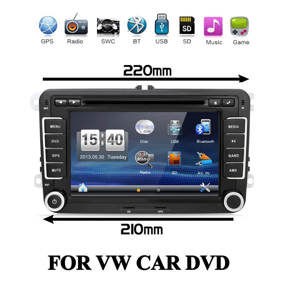 BOSION 7 "2 din автомобильный DVD gps Радио стерео-плеер для Volkswagen VW Гольф 6 passat b6 B7 Touran Поло Tiguan сиденья Leon Skoda Octavia