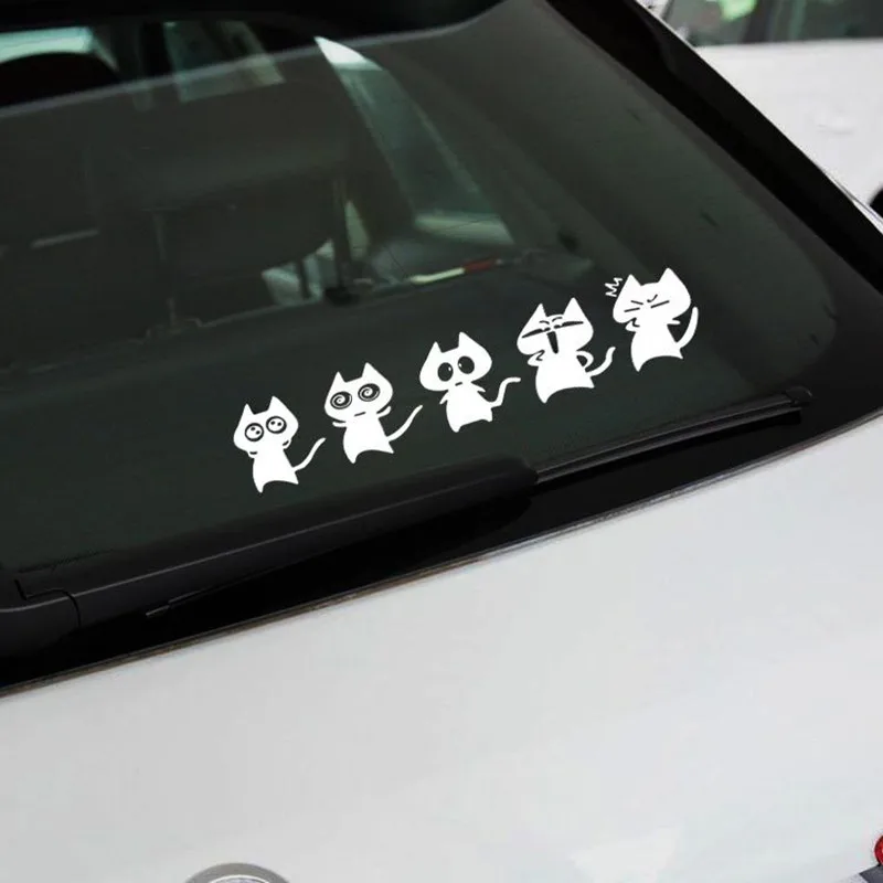 Cute cat car creative decorative Wall Sticker automobile decals vinyl