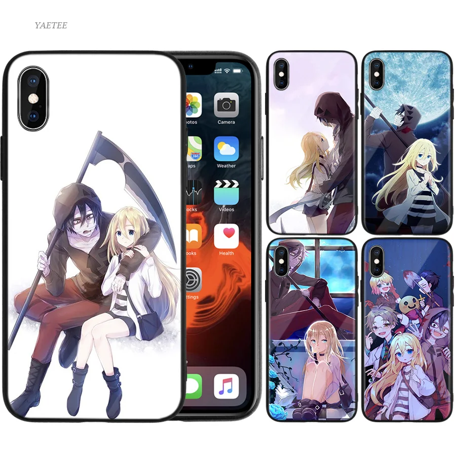

Mobile Phone Case For iPhone 7 Case For iPhone X 7 6 8 Hard Tempered Glass Case For iPhone XS MAX XR Satsuriku No Tenshi Cover