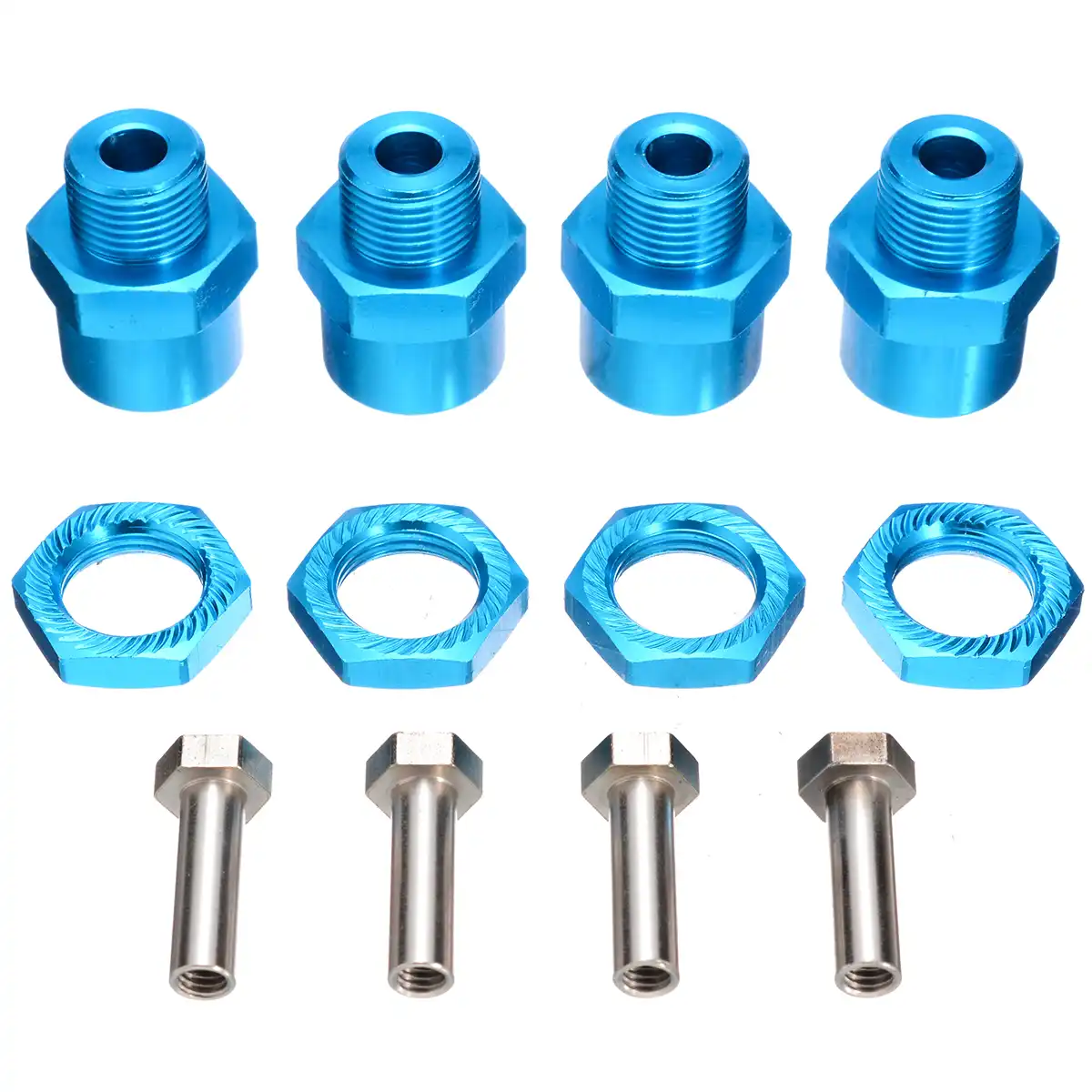 Yongfer RC Extension Wheel 12Pcs 1//10 to 1//8 RC Model Car Part Aluminum Alloy 12mm to 17mm Wheel Hub Adapter Coupling