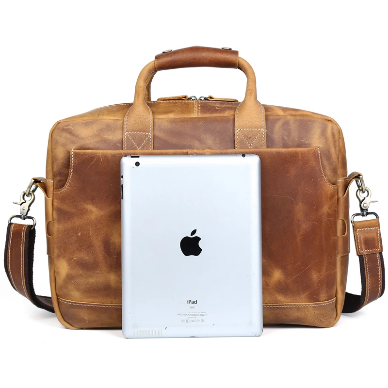 TIDING высокое качество сумка для мужчин винтажный коричневый портфель для ноутбука p10193