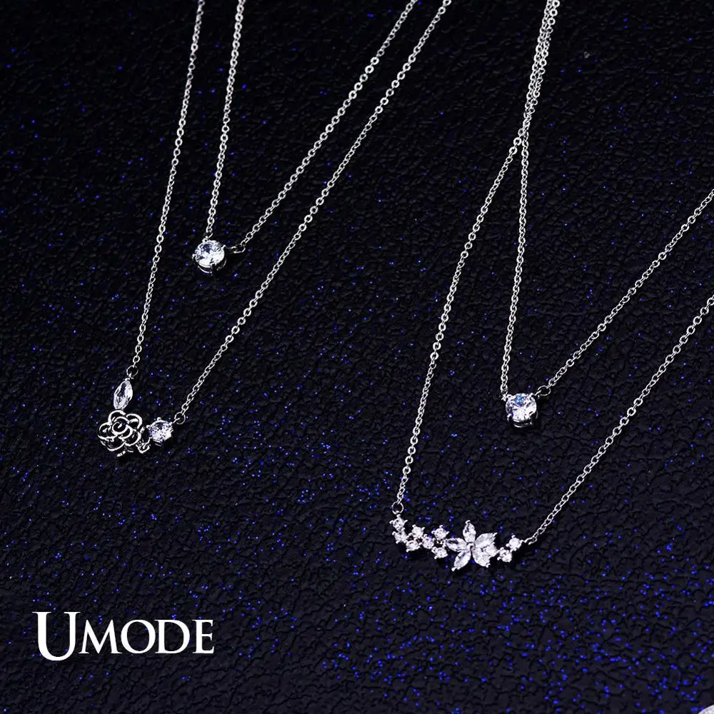 Женское Ожерелье с кулоном UMODE разноцветное ожерелье из циркона ювелирные