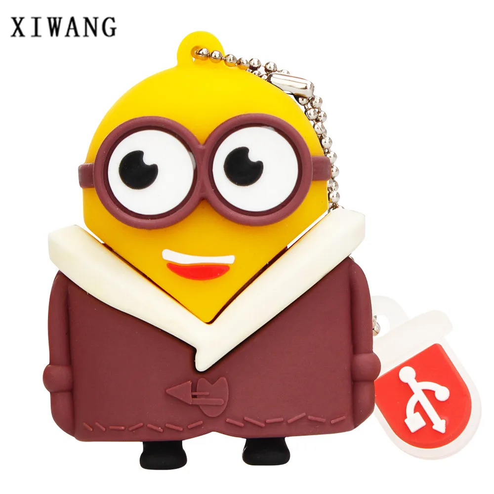 

usb flash drive 64gb Cartoon USB 2.0 pen drive 32gb yellow villain series pendrive 16GB 4GB 8GB portable memory stick 128gb gift