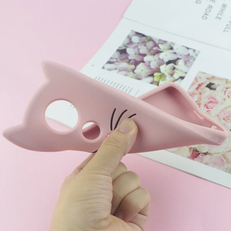 Cute 3D Cartoon Silicon Case for Motorola Moto E5 Plus E5+ Cases Japan Glitter Beard Cat Lovely Ears Kitty Phone Cover MOTOE5