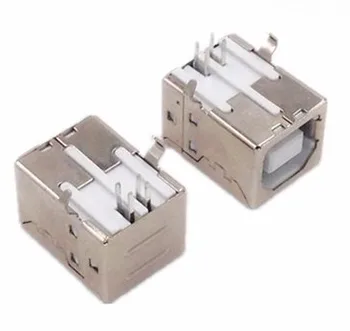 

100pcs/lot Female USB Socket Right Angle PCB Connector BF90 DIP For Printer Interface
