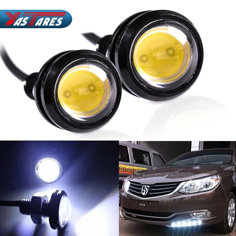 

2pcs Car styling light 18mm Eagle Eye led car lights DRL Daytime Running Light 12V 9W Fog Tail lamp Waterproof Reverse Lamp