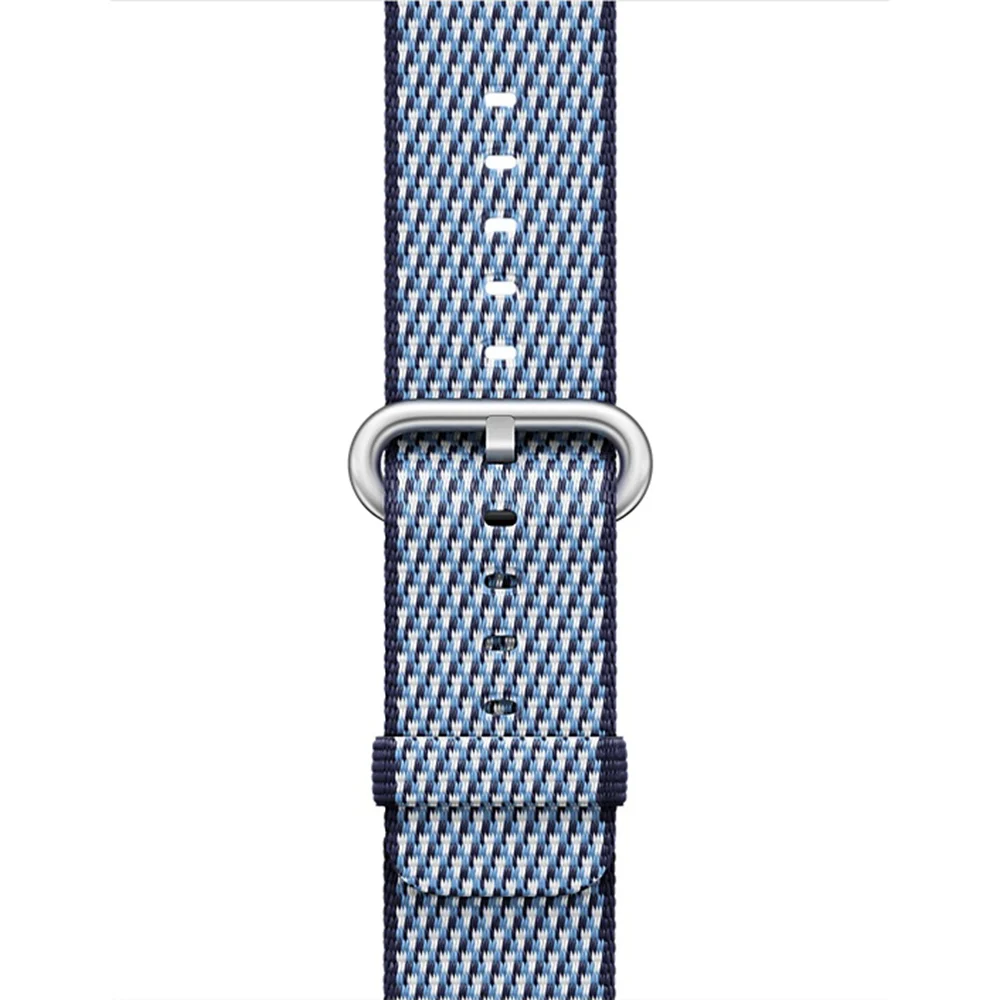 Ремешок URVOI для Apple Watch series 5 4 3 2 1 тканый нейлоновый ремешок для iWatch с классической пряжкой - Цвет ремешка: M blue checked