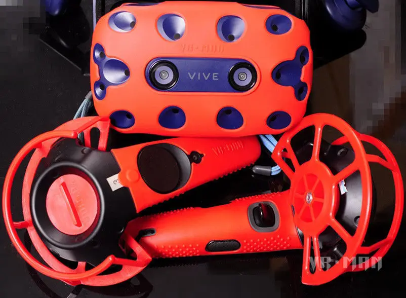 1 комплект VR контроллер ручка шлем очки силиконовый чехол для Htc Vive Pro - Цвет: RD for HTC VIVE PRO