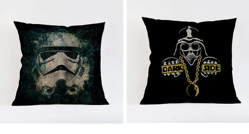 Классический Чехол на подушку в стиле Звездных войн с символами брызг-чернил мастер-Штурмовик йода Дарт Вейдер 3PO