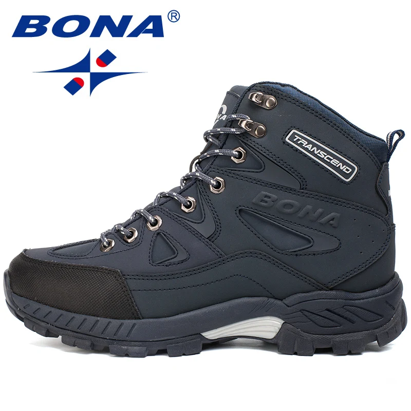 BONA/Новое поступление; мужские треккинговые ботинки; нескользящие уличные спортивные ботинки; прогулочные треккинговые кроссовки для альпинизма; Zapatillas; удобные ботинки