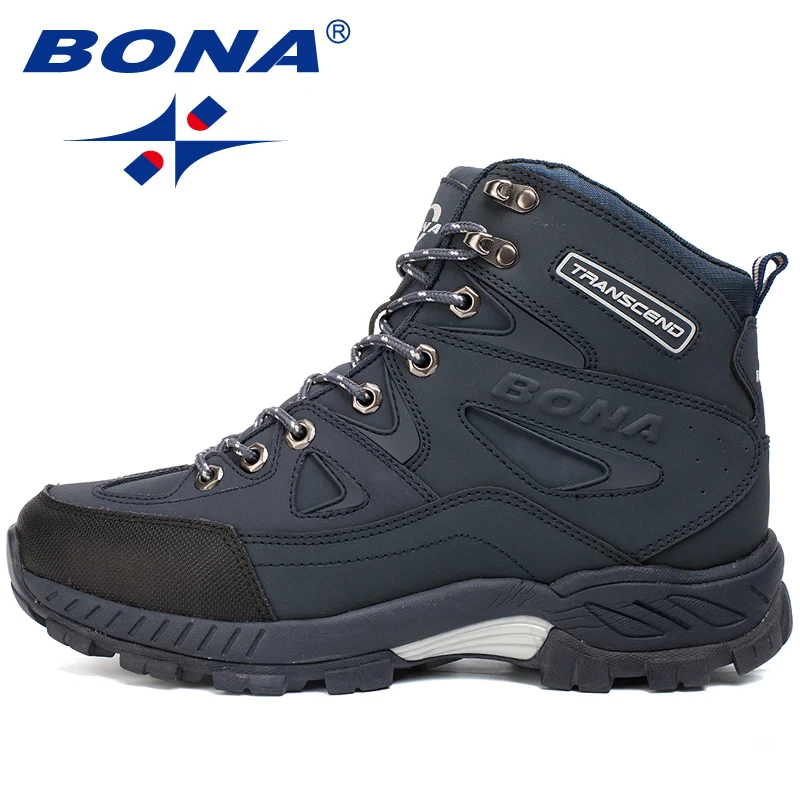 Tanie BONA New Arrival mężczyźni buty górskie antypoślizgowe buty sportowe na świeżym powietrzu Walking Trekking wspinaczka trampki Zapatillas wygodne buty