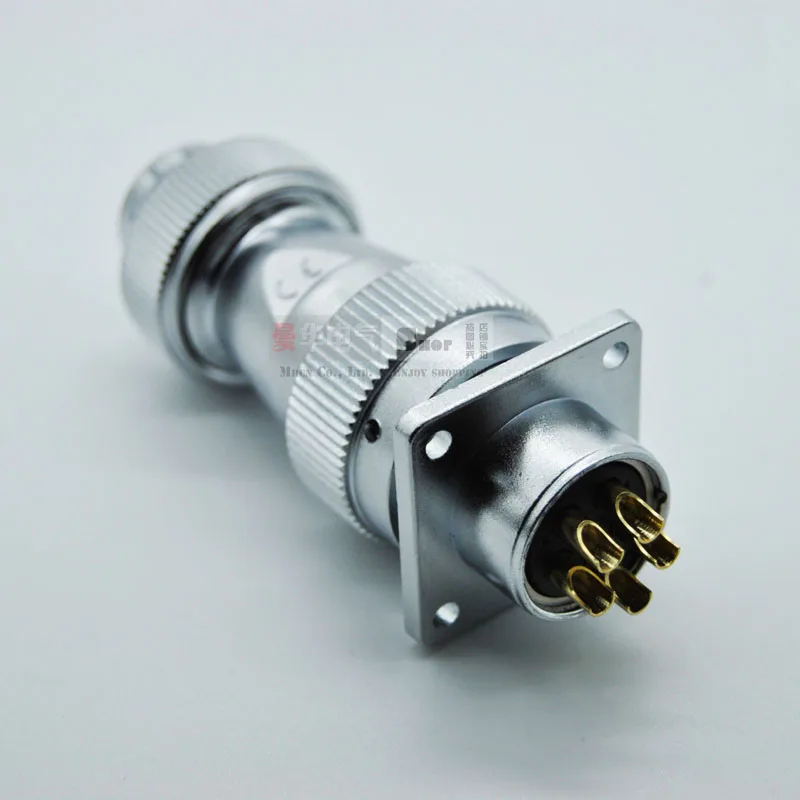 

Aviation waterproof connector square flange 5pin Diam20mm M20-5Ppin push-pull circular quick straight connection LED  power plug