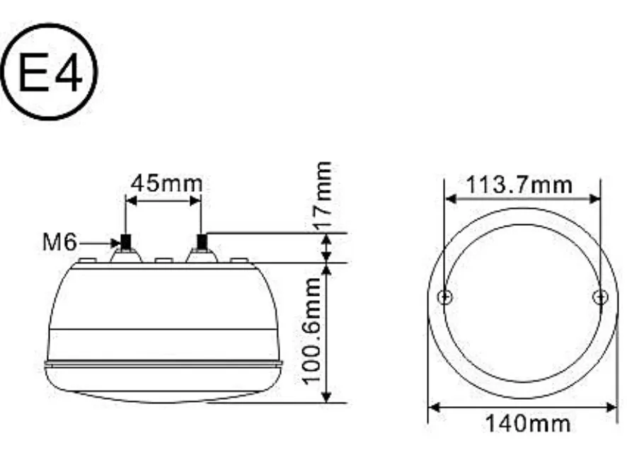 1X5,5 дюймов красный Emark 10-30 в E4 СВЕТОДИОДНЫЙ грузовик задняя фара гамбургер задний светильник Поворотная лампа грузовик прицеп задний указатель поворота светильник