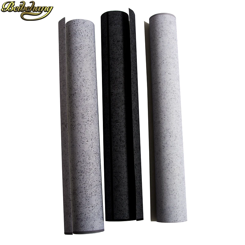 beibehang Simple modern wall paper green cement gray imitation marble pattern lattice 3d wallpaper for living room TV background