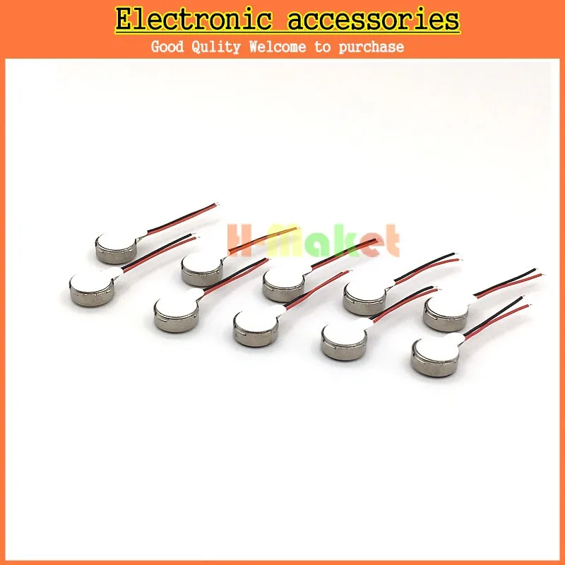 100 шт./партия, вибрационный мотор для сотового телефона 0827 монета, вибрирующий мотор с постоянным магнитом, Блинный мини-мотор 8 мм x 2,7 мм