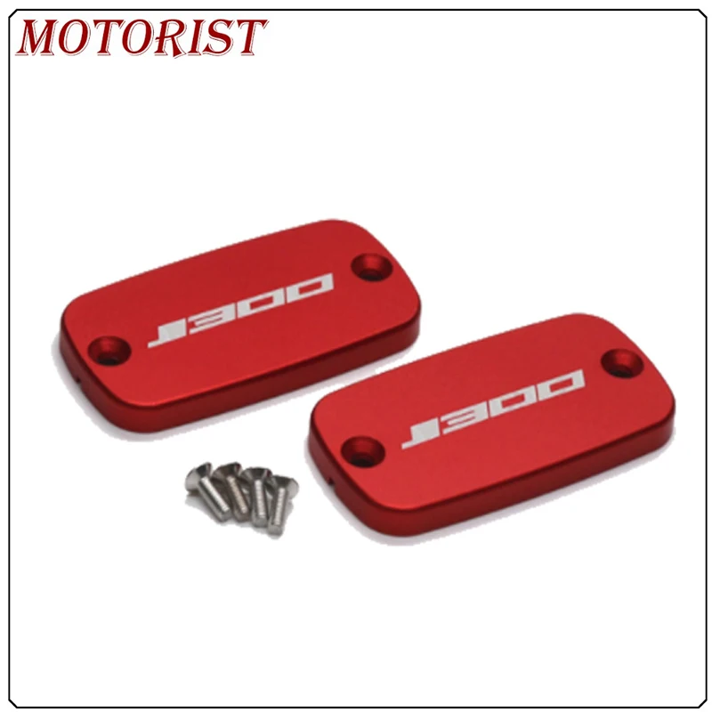 Red Передняя Крышка Резервуара мотоцикла с ЧПУ Заготовка алюминий для KAWASAKI J300 J 300 ABS- одна пара - Цвет: Red