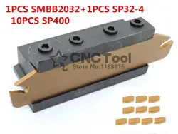 20 мм черешка SPB32-4 1 шт. + SMBB2032 1 шт. + SP400 NC3020/NC3030 10 шт. = 12 шт./компл. NC3020/NC3030 подвергая механической обработке стальных CNC токарный инструмент