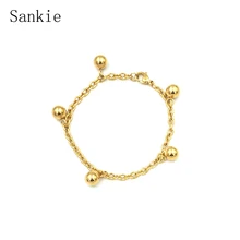 Sankie твердый браслет для женщин браслет-цепочка золотой цвет из нержавеющей стали массивные браслеты, бижутерия