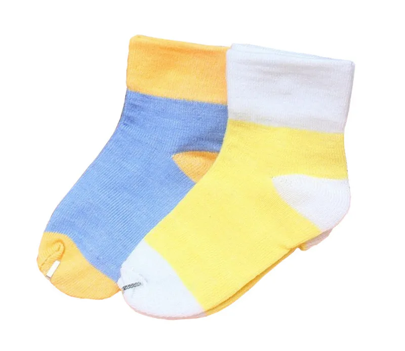 5 пар/упак. Случайная весна и осень унисекс яркие цвета, мягкий дышащий детские носки От 0 до 12 месяцев