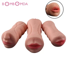 Maiden Artificial Vagina Realistic Oral 3D Deep Throat with Tongue Teeth Male Masturbators Pocket ,Pussy Oral Sex Toys for Men