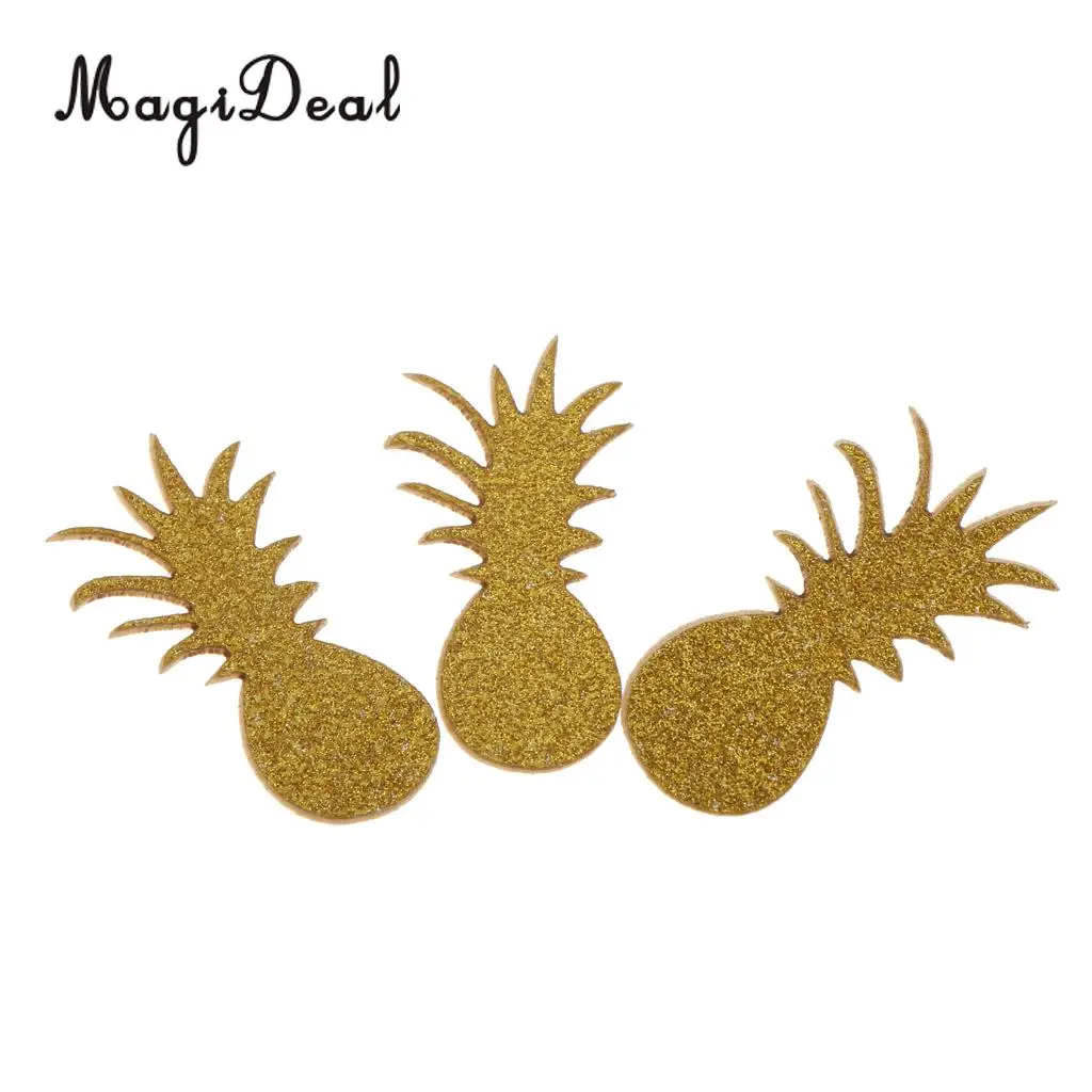 MagiDeal Glitter Pineapple Table Confetti Sprinkles Scatters Tropical Luau Beach Party Decorations Photo Prop