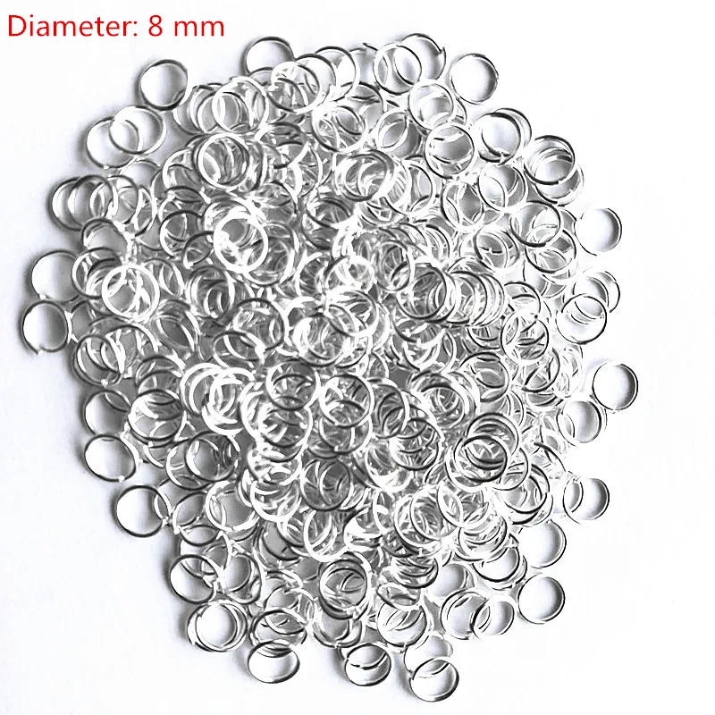 

Free 8MM 500pcs Sterling Silver Open Jump Ring Silver Components DIY Jewelry 925 silver findings opening rings FY-31